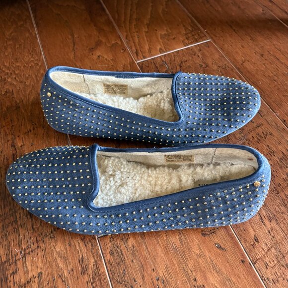 UGG Studded Flats. Size 8.5. Blue - Picture 2 of 5